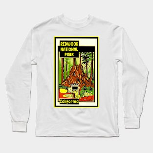 Redwood National Park California Vintage Trees Long Sleeve T-Shirt